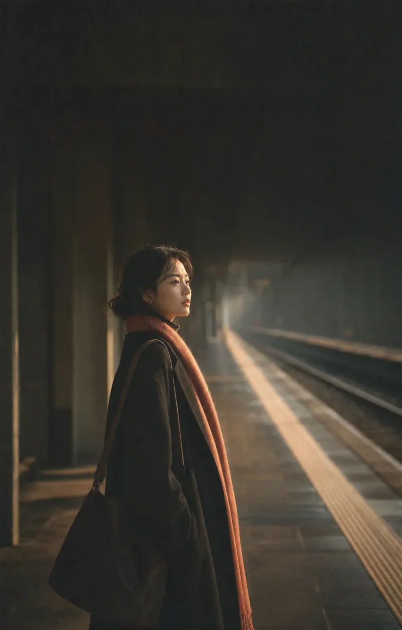 A person waiting quietly